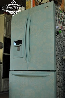 Vintage Charm Restored chalk painted fridge