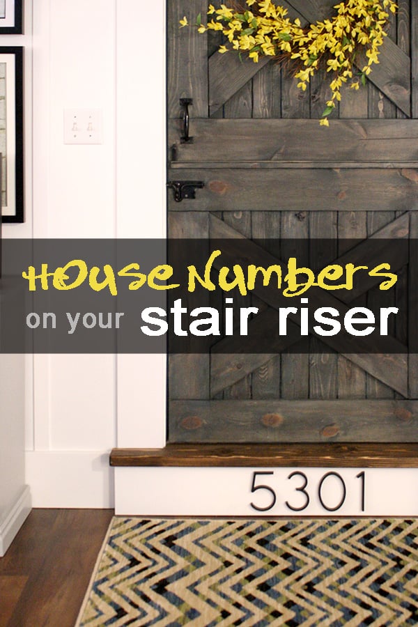 House numbers on your stair riser