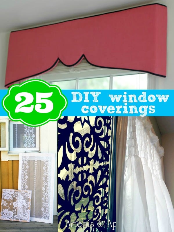 25 DIY window covering ideas from Remodelaholic.com #windows #curtains #shades @Remodelaholic