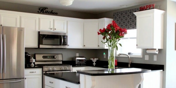 Black and White Kitchen Remodel with Painted Cabinets