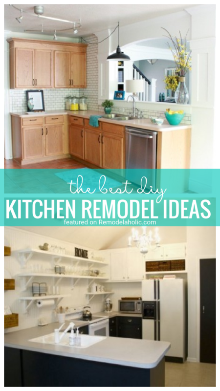 Cut Costs By Remodeling Some Or All Of Your Kitchen By Yourself. We Are Sharing 15 Of The Best DIY Kitchen Remodel Ideas Featured On Remodelaholic.com
