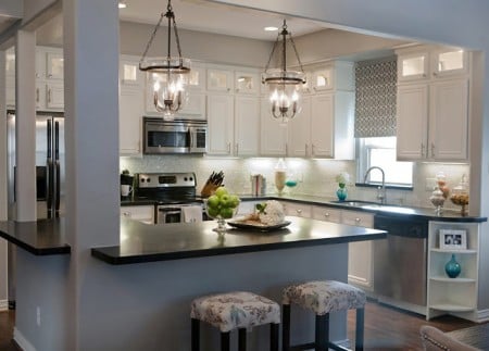best kitchen remodel ideas -- complete kitchen transformation with white cabinets, A Well Dressed Home on Remodelaholic