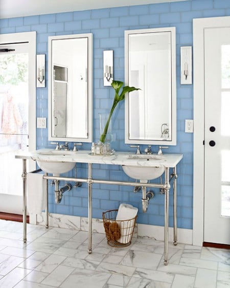 double sink back entry washroom, Bloom Designs