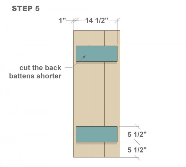 DIY wood shutter tutorial step five