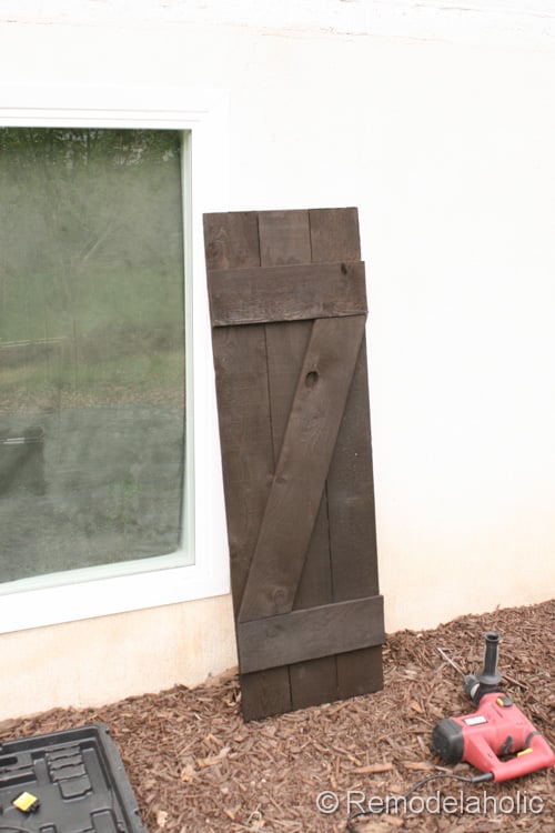 wood shutters DIY