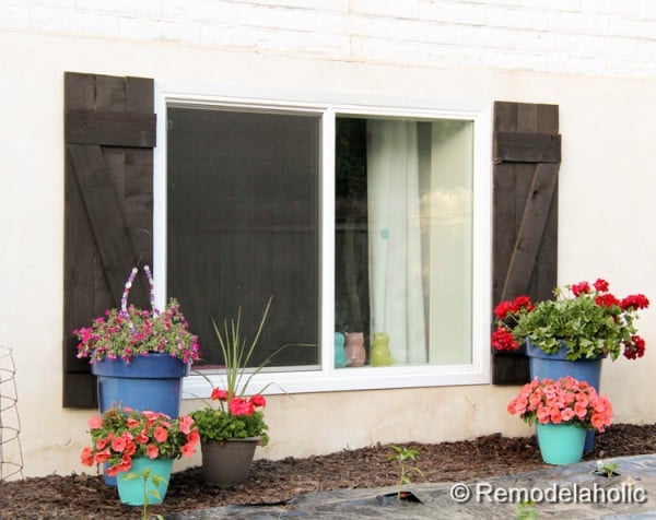 Build your own wood shutters for under $40 plus more ideas for exterior shutters at Remodelaholic.com