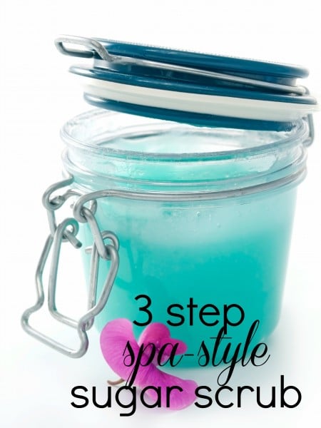 3 Step Spa-Style Sugar Scrub Recipe via Tipsaholic