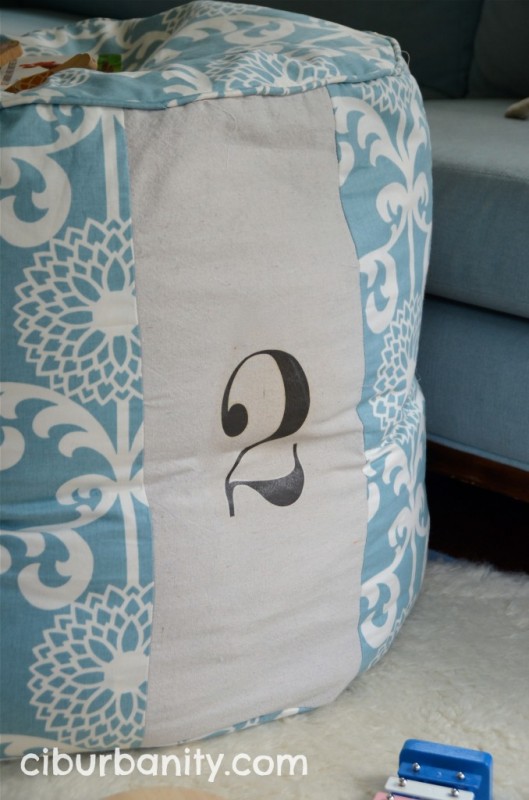 Land of Nod knock-off floor cushion, featured on Remodelaholic.com