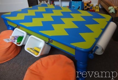 Land of Nod knock-off kids art table, Revamp Home Goods via Remodelaholic.com