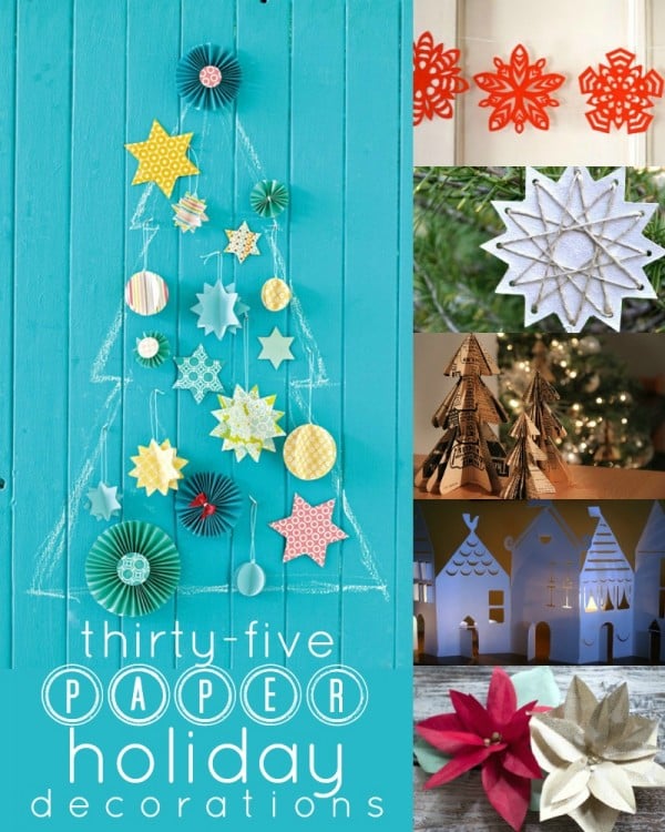 35 Paper Christmas and Holiday Decorations via Remodelaholic