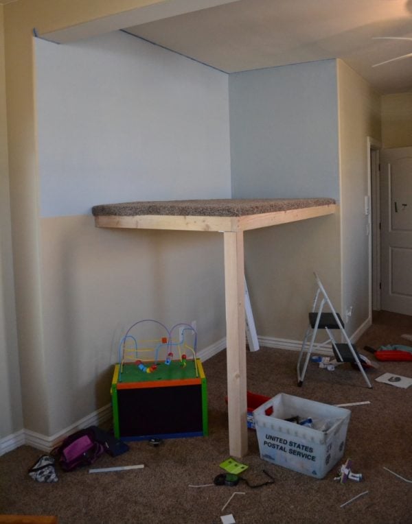 how to build an indoor tree house platform and flooring, I Am Hardware featured on Remodelaholic
