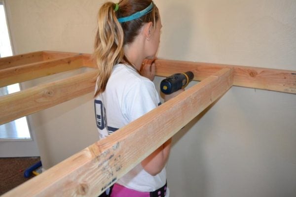 how to build an indoor tree house play loft and screw into the studs, I Am Hardware featured on Remodelaholic