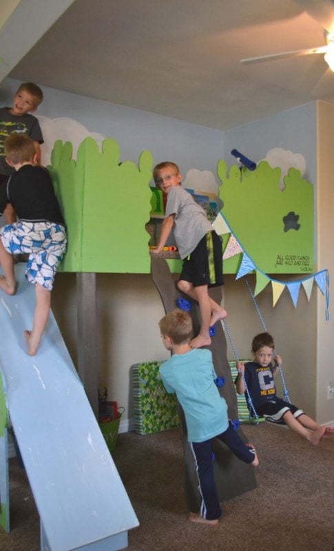 indoor tree house loft - so fun for kids, I Am Hardware featured on Remodelaholic