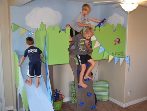 kids indoor tree house loft playhouse, I Am Hardware featured on Remodelaholic