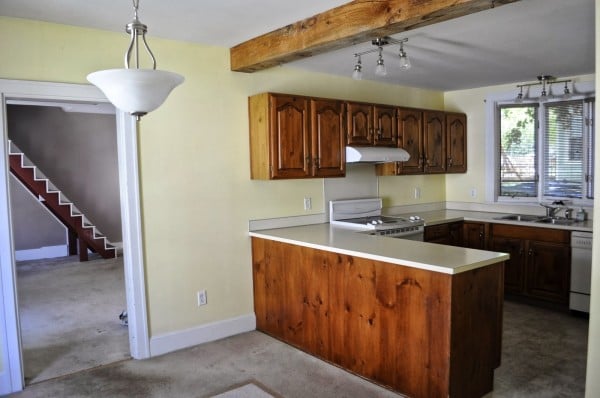 New Englander Kitchen Update - before, SoPo Cottage featured on Remodelaholic
