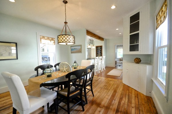 updated new englander dining room with pendant light, SoPo Cottage featured on Remodelaholic