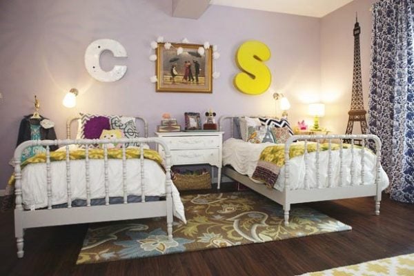 eclectic girls shared room, Apartment Therapy