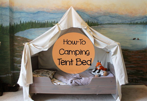 how to build a camping tent bed for a woodland themed room, The Ragged Wren on Remodelaholic