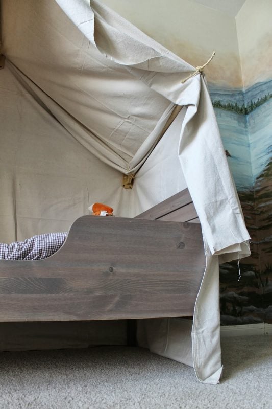 kids bed canopy - indoor camping tent, The Ragged Wren on Remodelaholic