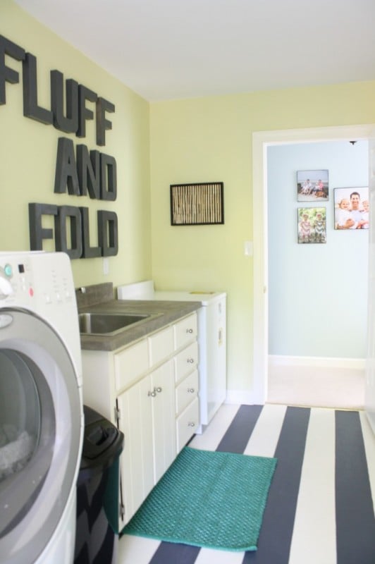 High Style, Low Cost Laundry Room Makeover by Designer Trapped in a Lawyer's Body featured on Remodelaholic.com