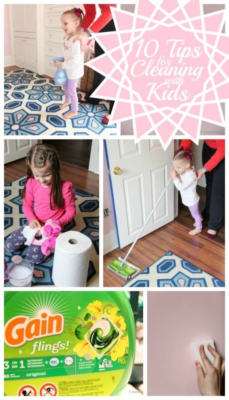 teaching kids how to help out for spring cleaning