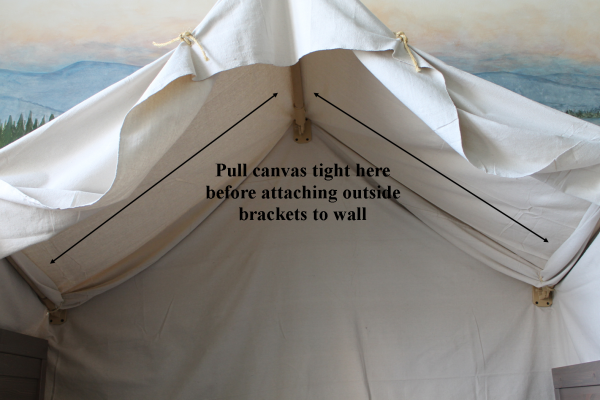 use canvas to build an indoor camping tent for a kids bed, The Ragged Wren on Remodelaholic