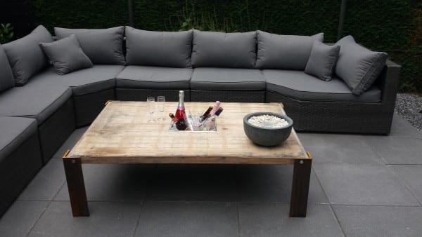 Patio Table With Built In Ice Boxes By Marielle, @Remodelaholic
