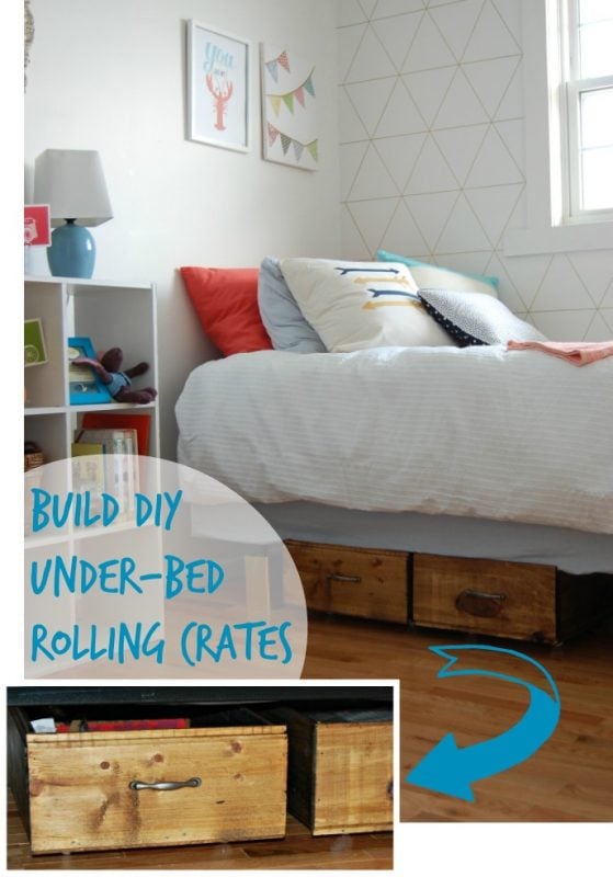 Build DIY Under-Bed Rolling Crates, DIY Passion on Remodelaholic.com #storage #bedroom