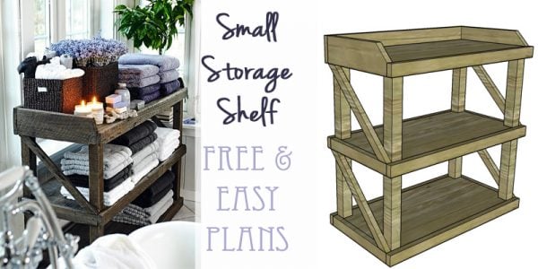 Small storage shelf free and easy plans on remodelaholic