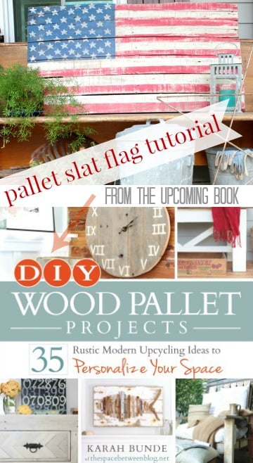 DIY pallet slat flag tutorial | The Space Between on Remodelaholic.com #patriotic #reclaimedwood