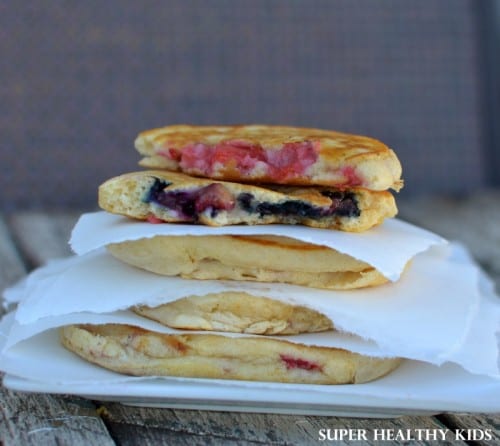 pancake pockets with berries