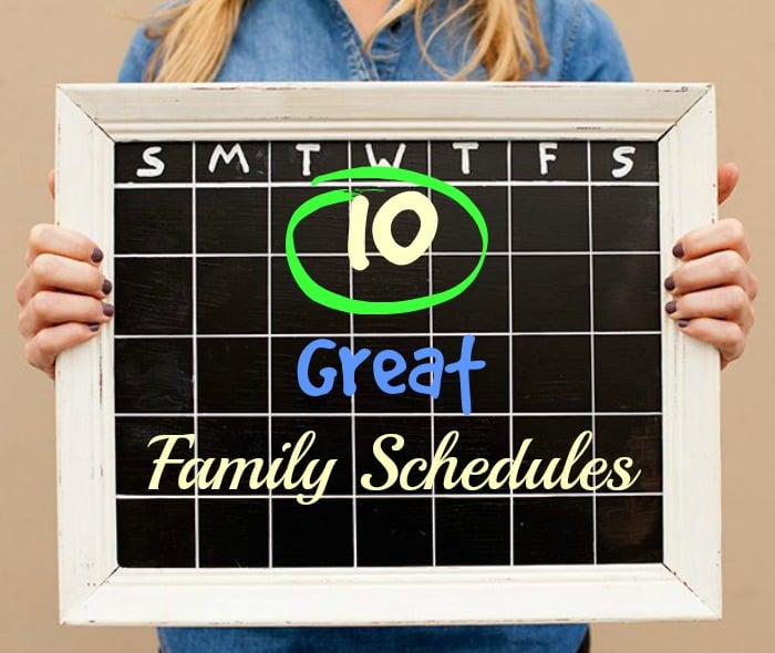 10 Great Examples of Family Schedules