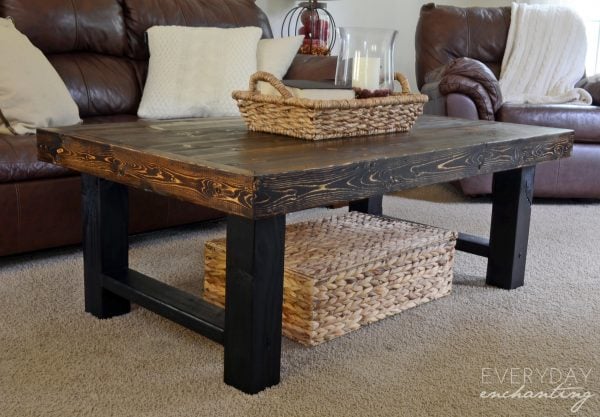 DIY Simple Coffee Table | Learn how to build a DIY Simple Coffee Table by Everyday Enchanting for Remodelaholic