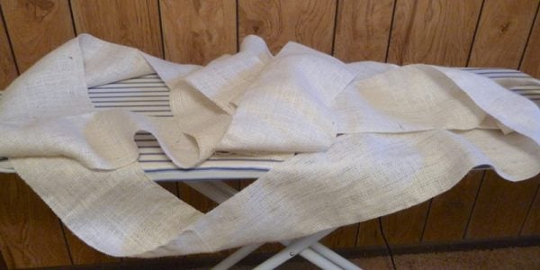 how to pleat burlap, The Caldwell Project on Remodelaholic