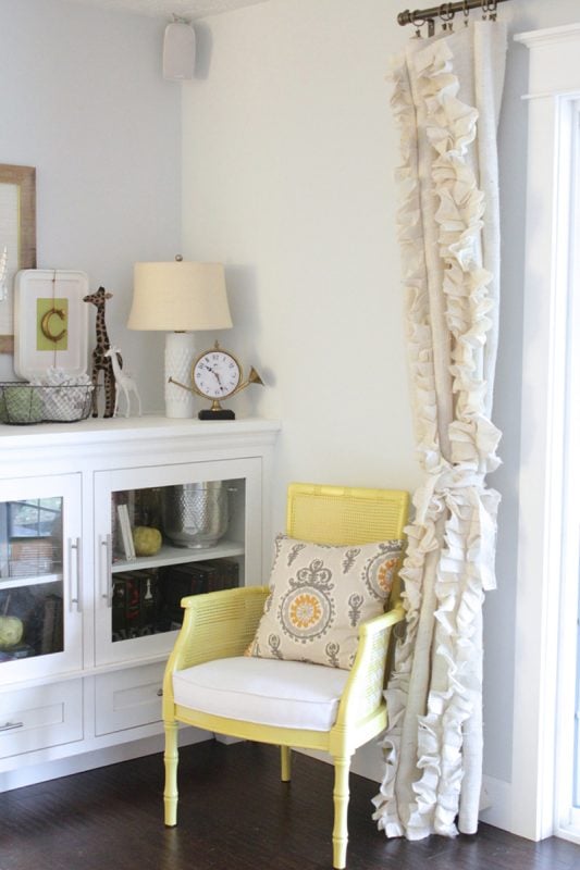 how to sew ruffled burlap curtains, The Caldwell Project on Remodelaholic