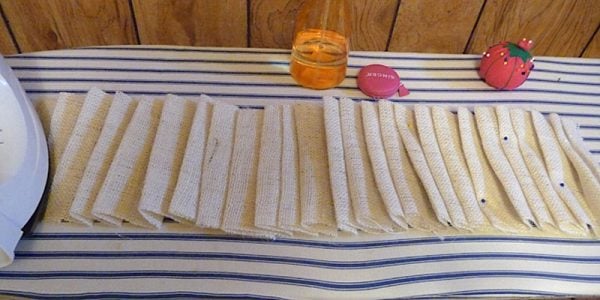 pleated ruffled burlap curtain tutorial, The Caldwell Project on Remodelaholic