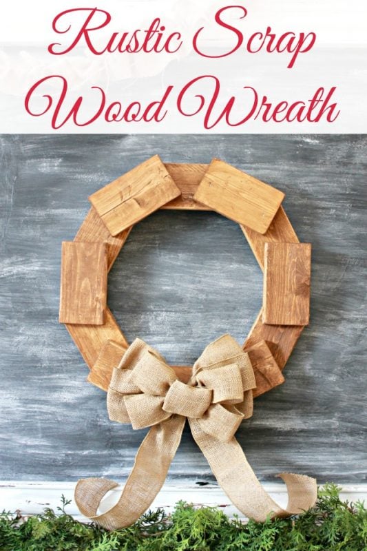 Rustic Scrap Wood Wreath Tutorial | Mom4Real for @Remodelaholic #winter #decorating