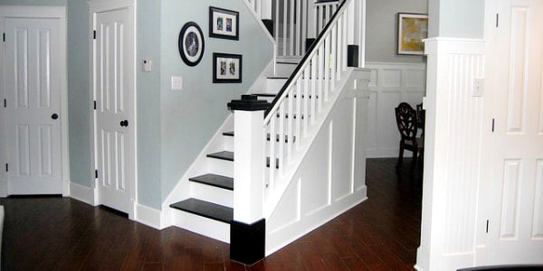Painted Wood Stair Remodel