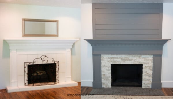 DIY Fireplace Remodel Before And After, Remodelaholic