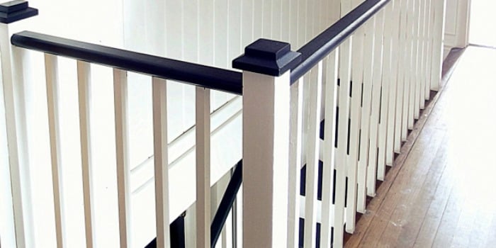 Black and White Painted Staircase Transformation