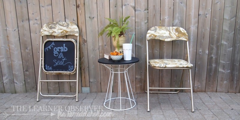 From Evergreen to Ever-fabulous! – Folding Chair Makeover