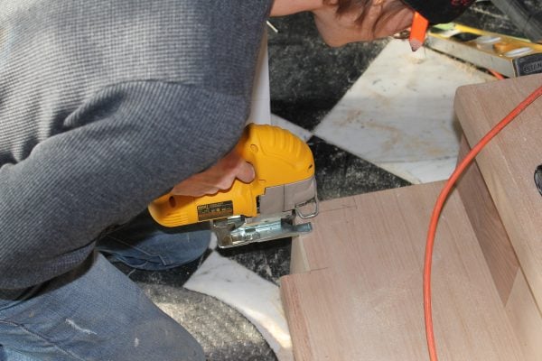 cut stair nose for railing remodel - Construction2Style via @Remodelaholic