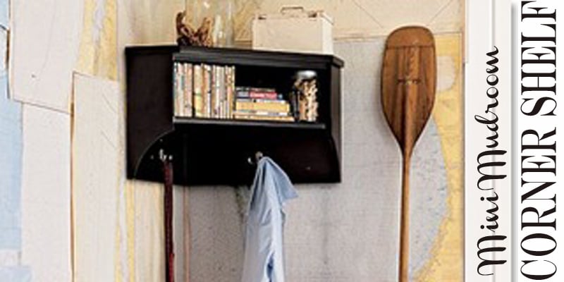 DIY Corner Shelf with Storage