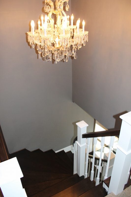 stairway after wood staircase remodel - Construction2Style via @Remodelaholic